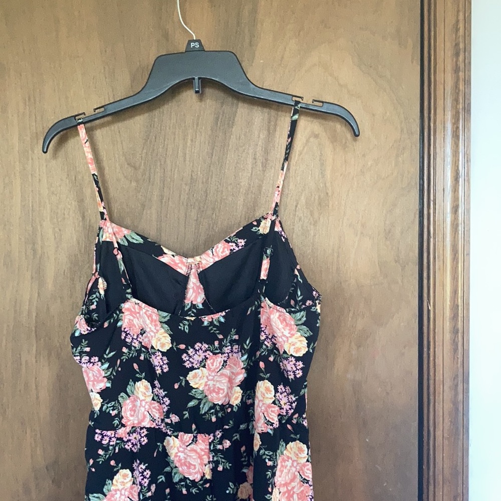 Lily Rose floral print dress lightweight padded bust  boho L juniors - Picture 11 of 17